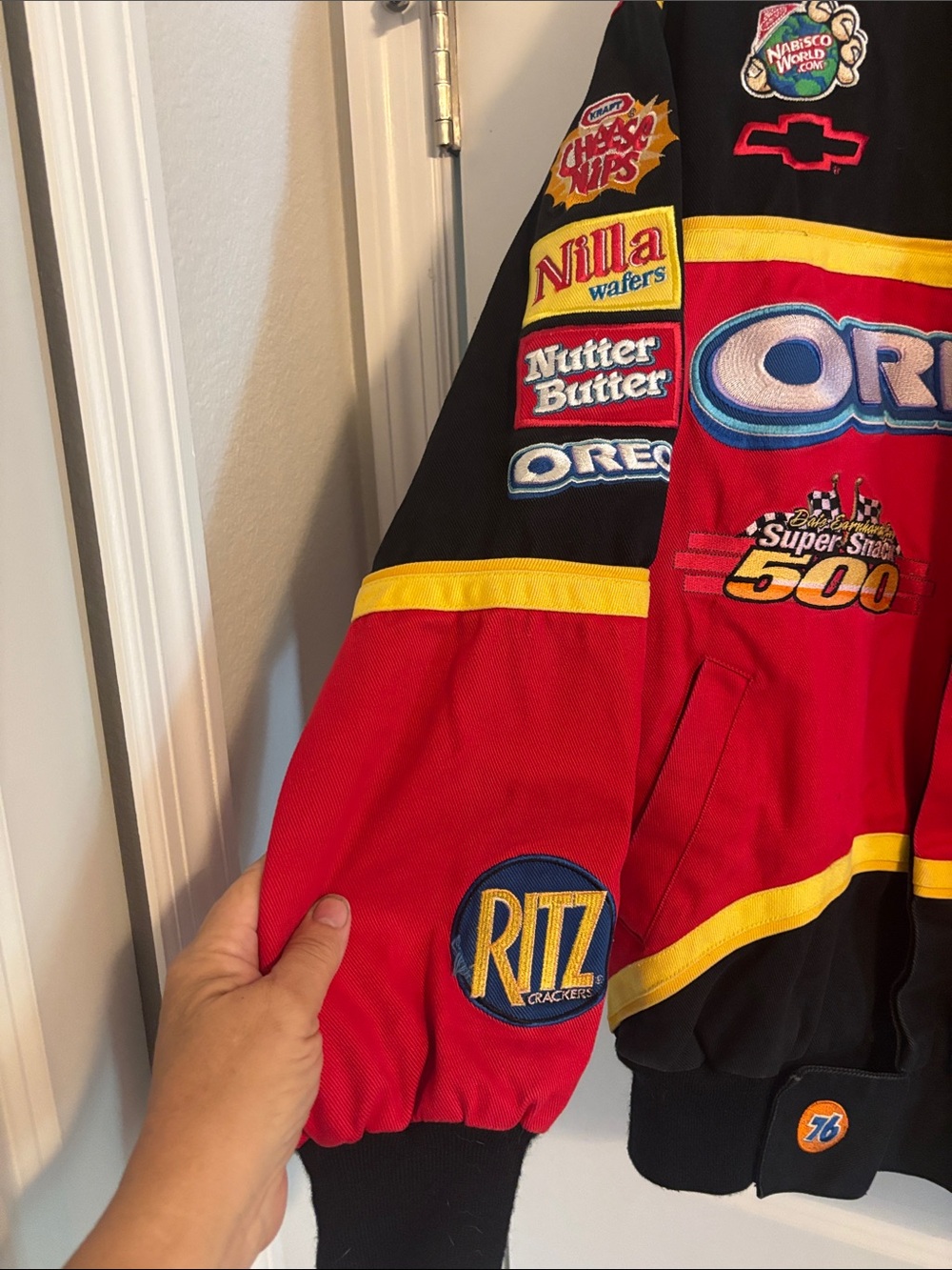 Jeff Hamilton Snap Racing-Style Performance Jacket - Red, Black, Yellow - Picture 3 of 6